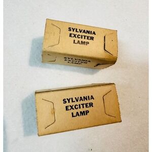 Sylvania Exciter Lamp Vintage 4V 0.17A Light Bulb‎ Radio Ham Amplifier Tube 2 pk